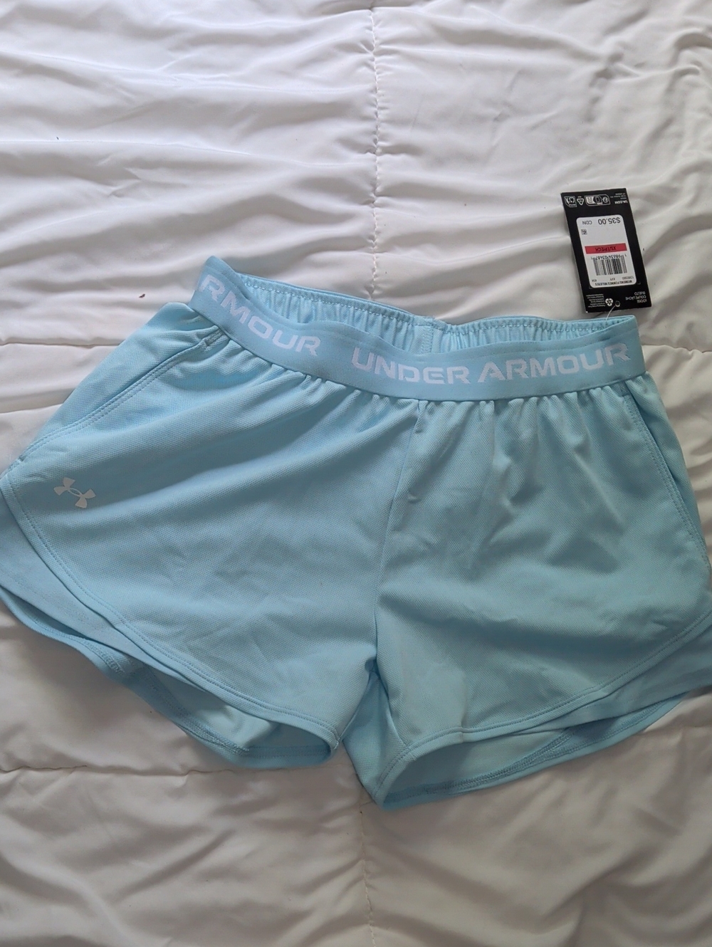 XS Under Armour Light Blue Women's Training Shorts